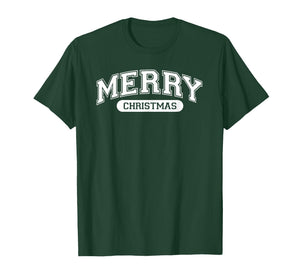 Retro Varsity Style Merry Christmas T-Shirt
