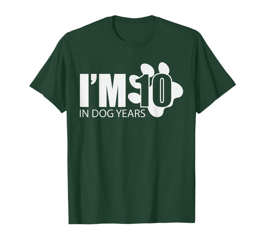 70 Birthday Humor Im 10 in Dog Years Turning 70yr Retro 1956 T-Shirt