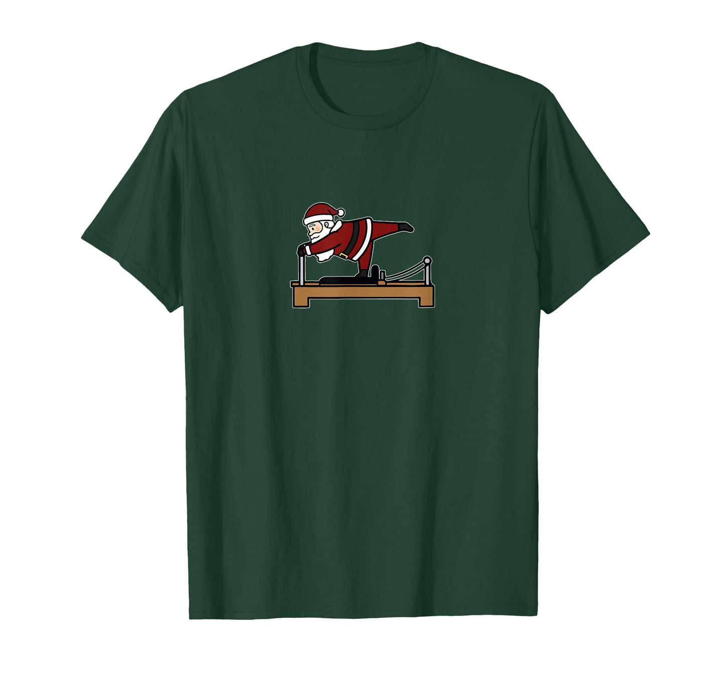 Cute Funny Mery Christmas Pilates Santa Claus Perfomer Yoga T-Shirt