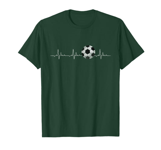 Soccer Ball Heartbeat Funny T-Shirt