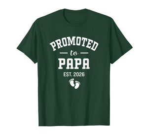 Promoted to Papa 2026 First Time Grandfather Men T-Shirt