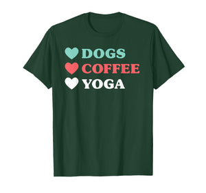 Dogs Coffee Yoga for Women and Girls T-Shirt
