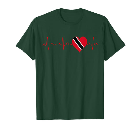 Trinidad and Tobago Flag Heartbeat EKG Patriotic National T-Shirt
