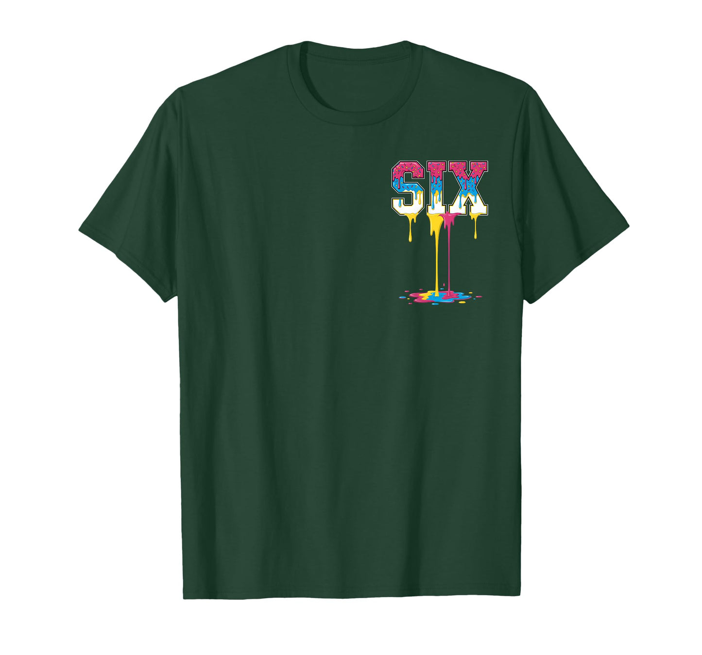 6 Number Six Team Sports Ice Cream Drip 67 (2 Sides) T-Shirt