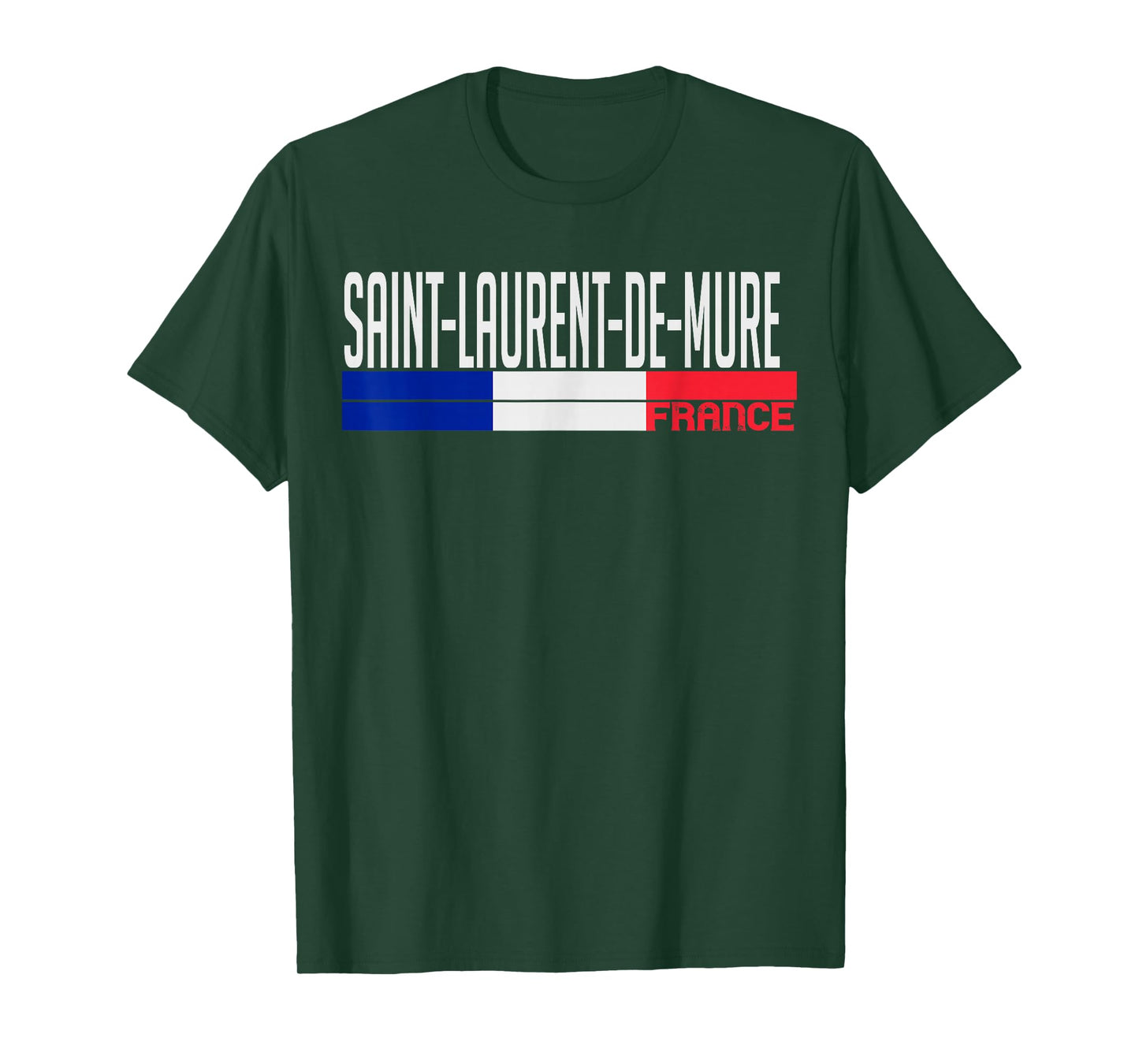 Saint-Laurent-de-Mure France Flag Design French City Pride T-Shirt