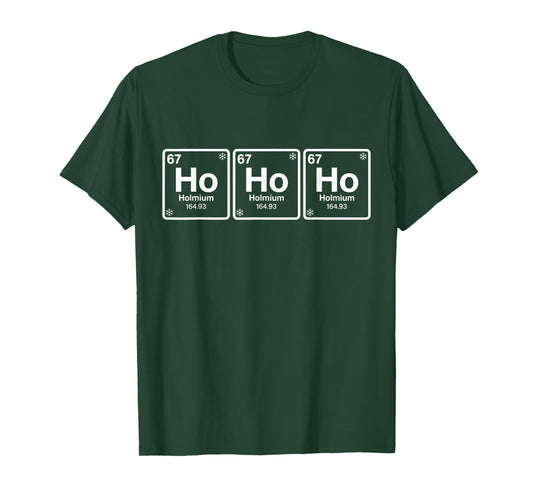 Funny Christmas Ho Ho Ho 67 Chemistry Science Periodic Table T-Shirt