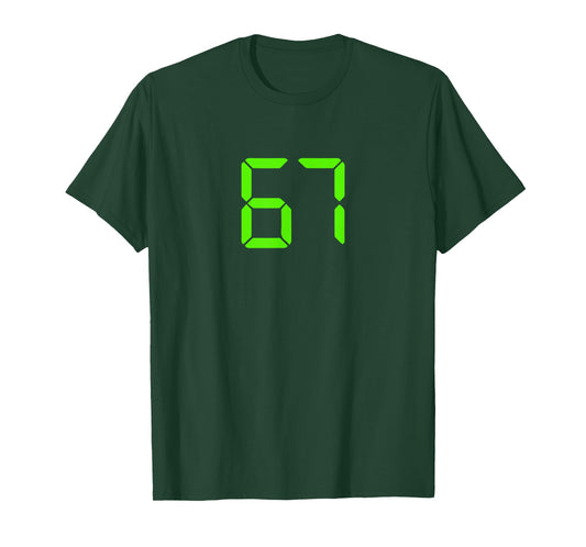 Funny 6 7 Digital Clock Six Seven Meme Men Women Kids T-Shirt