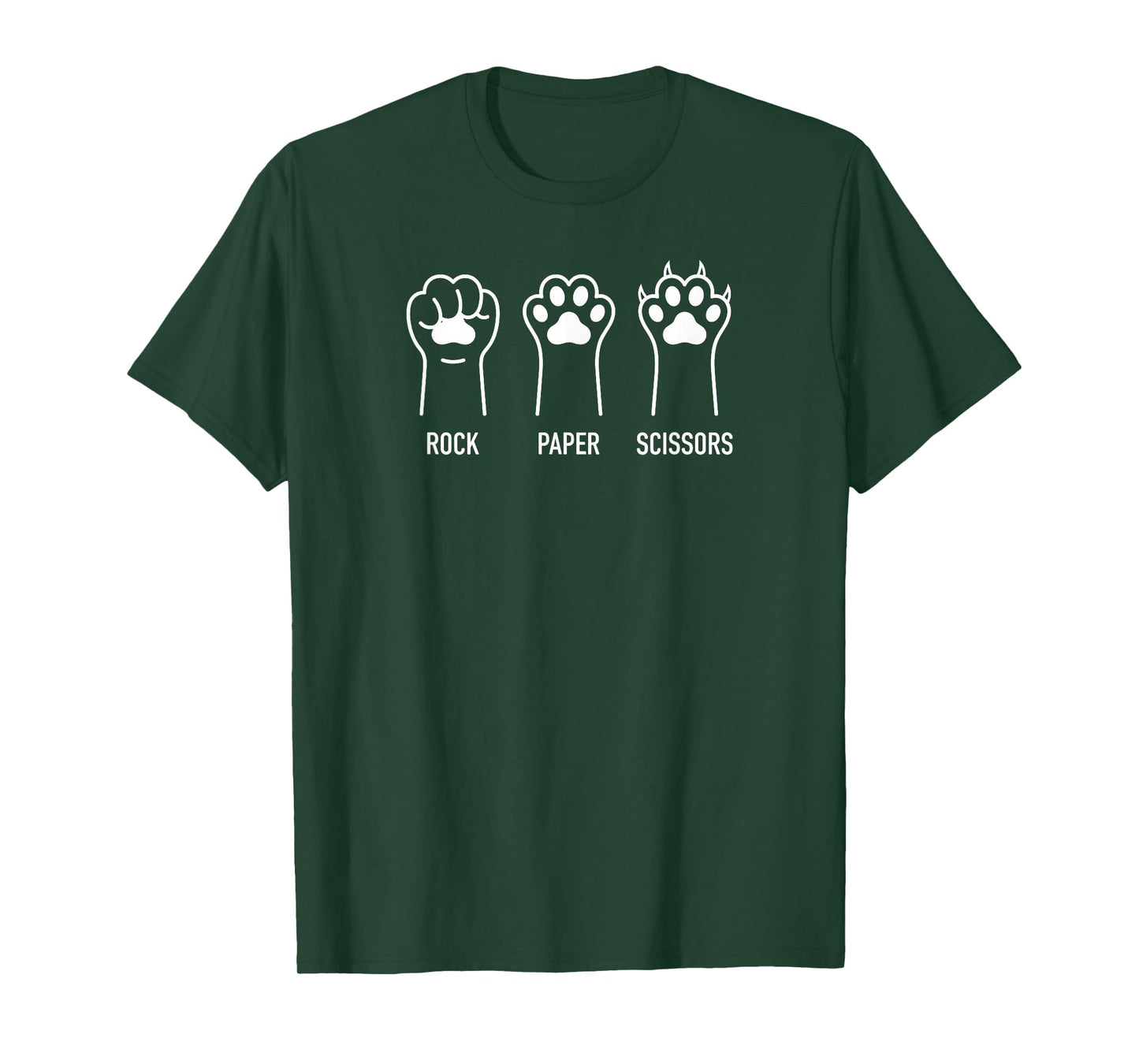 Rock Paper Scissors Cat - Funny Kitten Paw Game T-Shirt