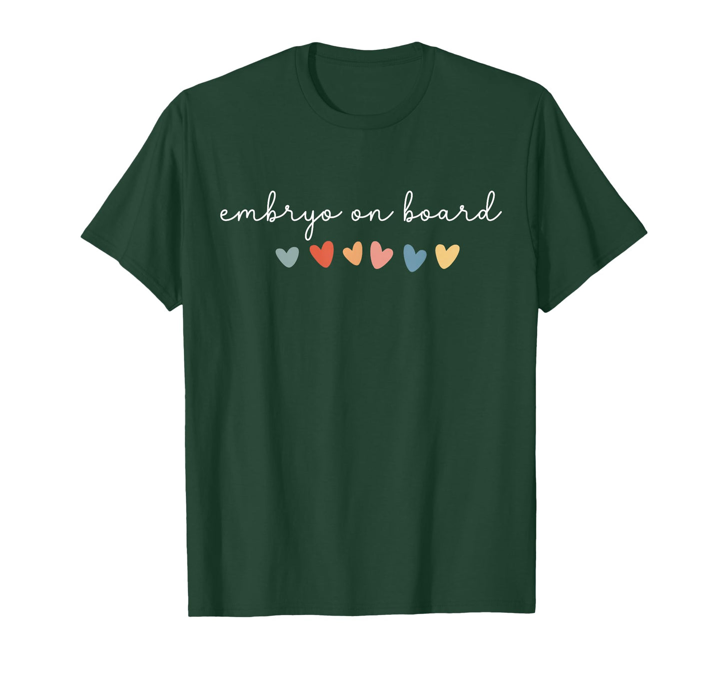 Embryo on Board Heart IVF Transfer Day Fertility Nurse Mom T-Shirt