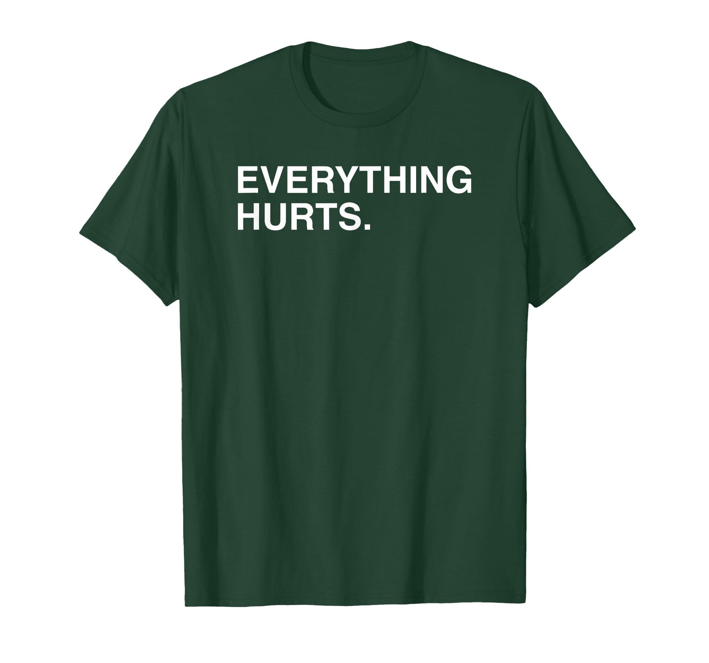 Everything Hurts Funny Baseball Blue Design T-Shirt