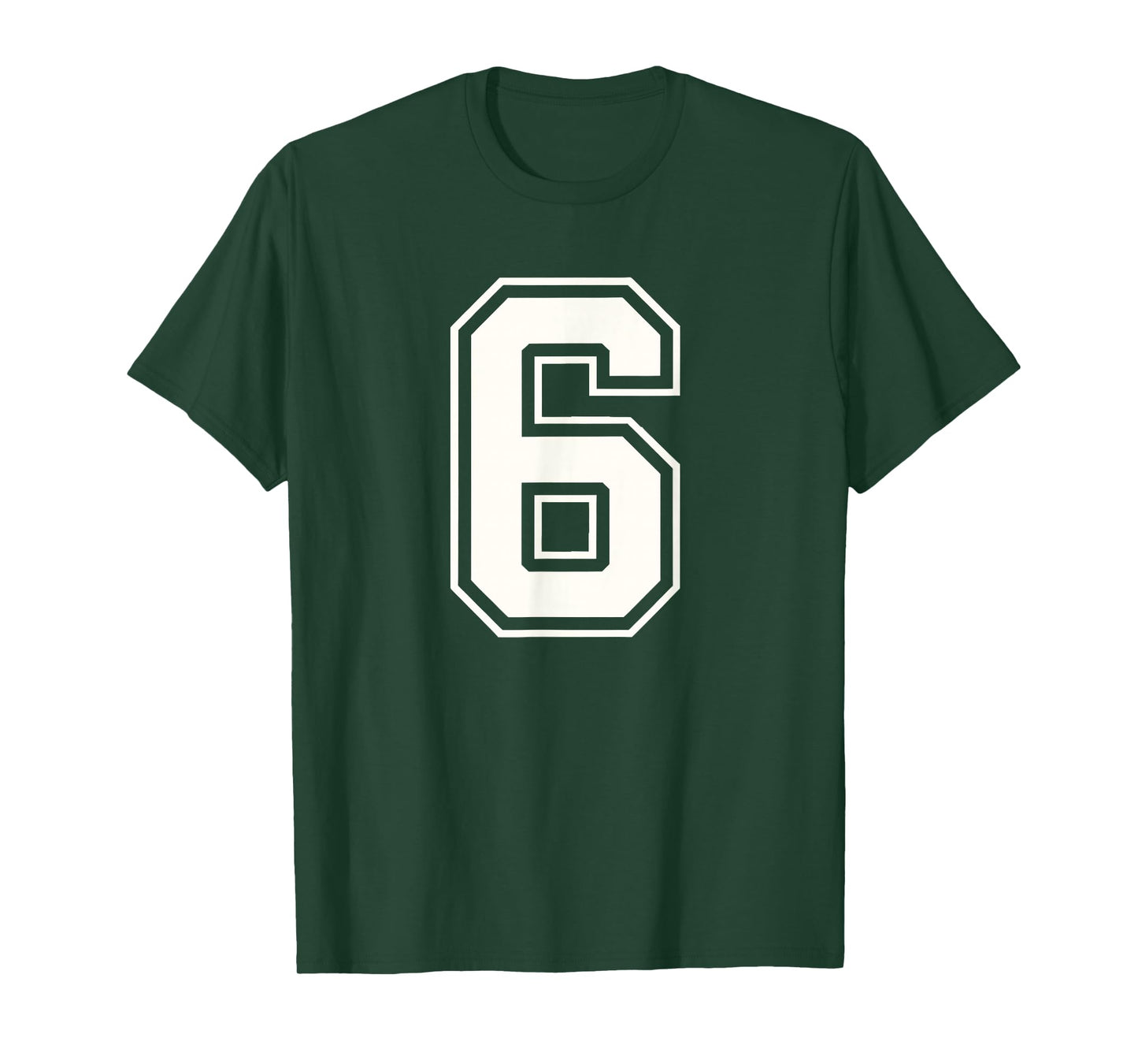 Matching Varsity 6 Number Six Team Sports Graphic Design T-Shirt