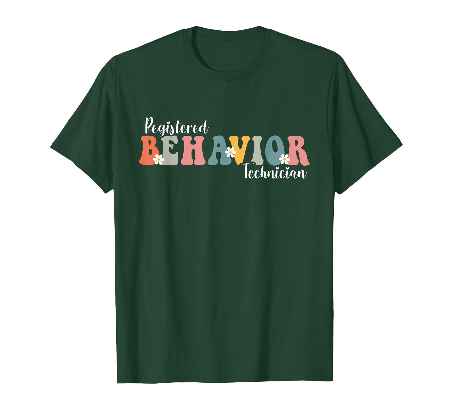 Registered Behavior Technician RBT ABA Therapist Cute Groovy T-Shirt
