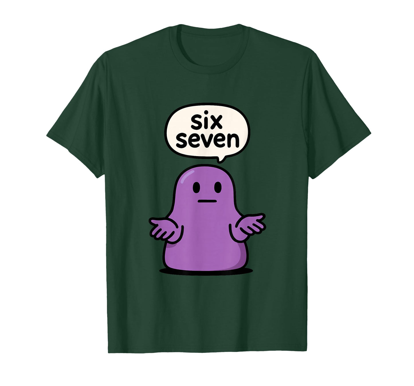 67 Six Seven 6-7 Purple Blob Slime - Funny Kid Brainrot Meme T-Shirt