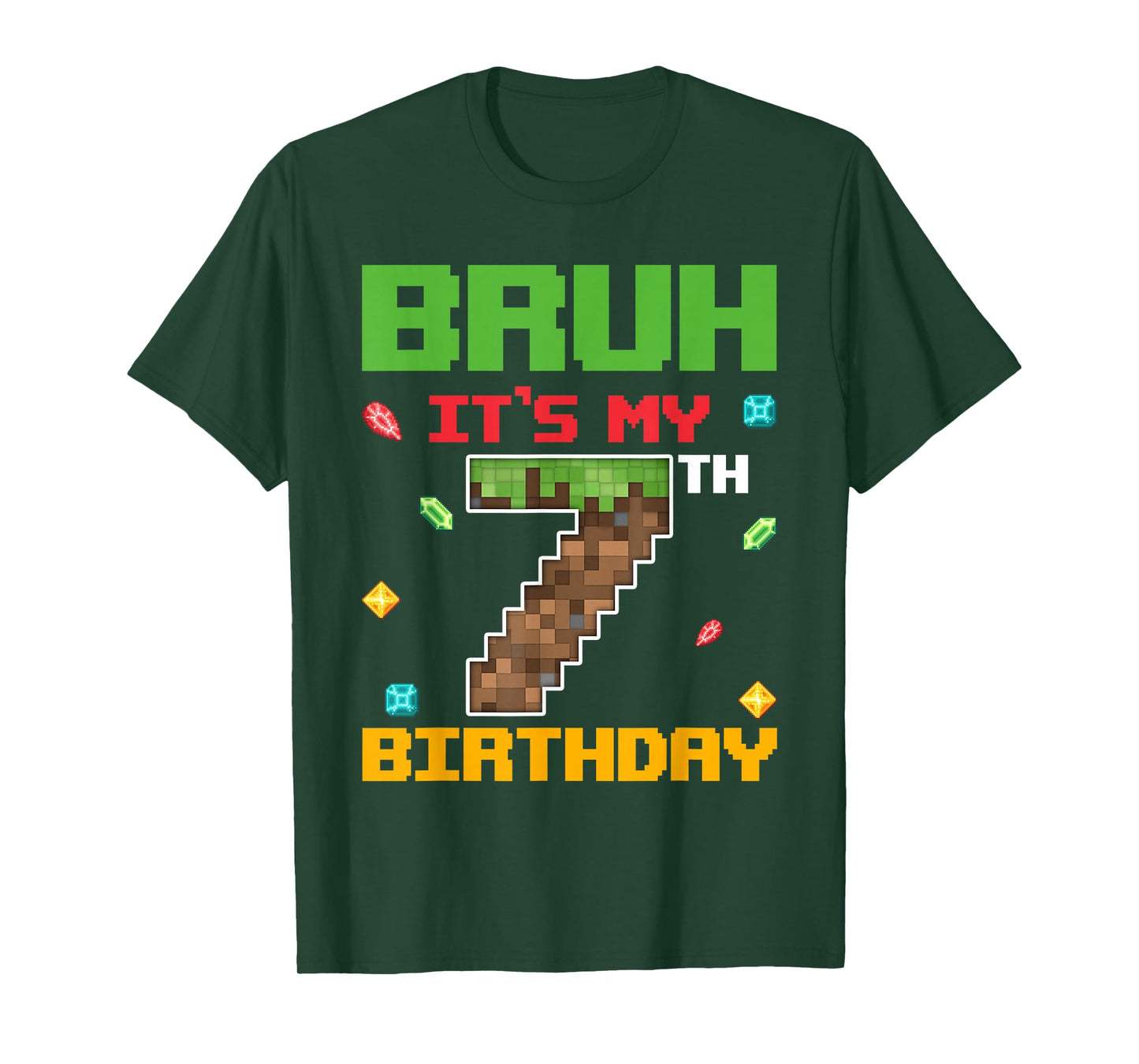 It's My 7th Birthday Boy 7 Years Old Pixel Gamer T-Shirt