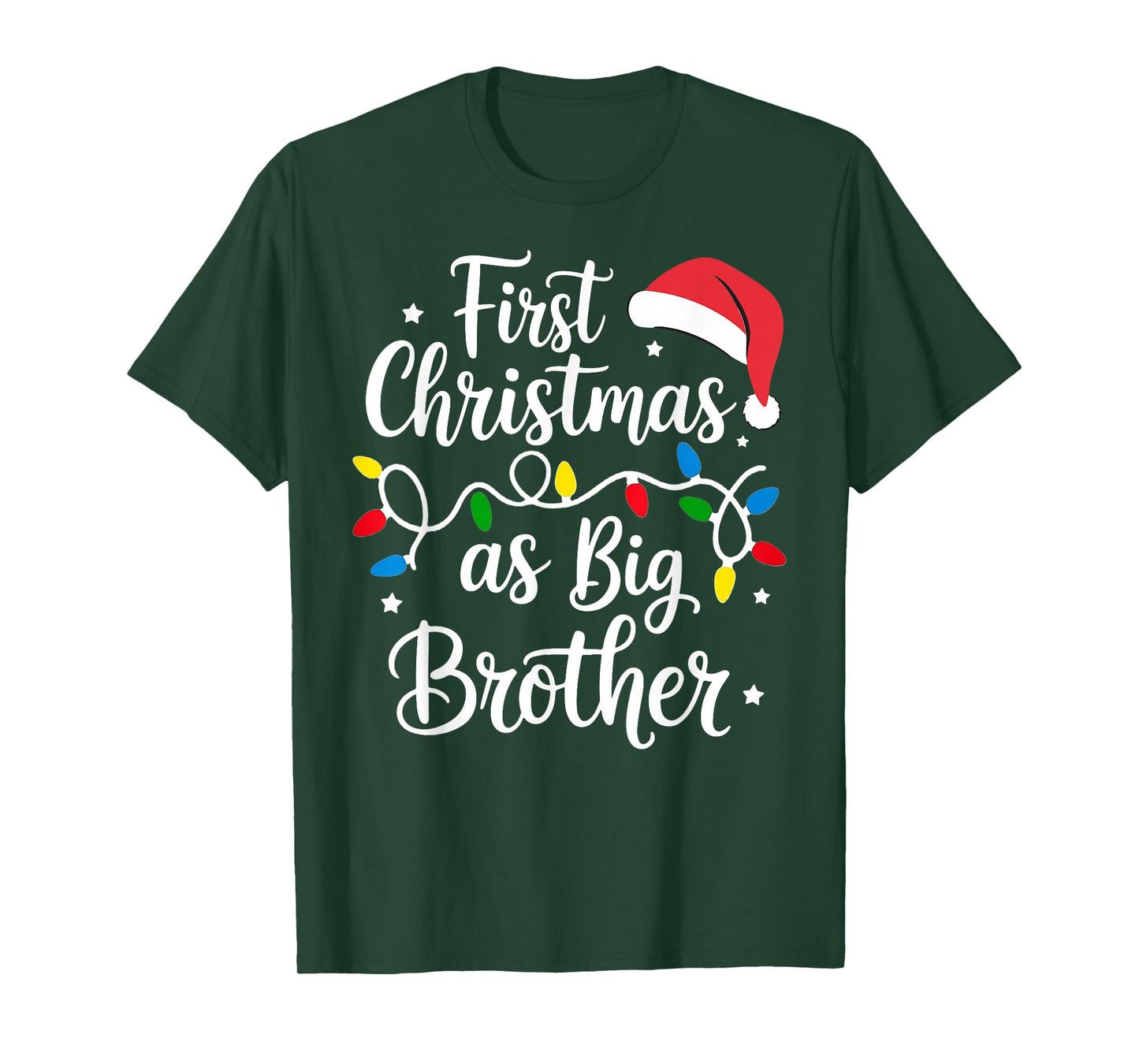 First Christmas as Big Brother Cute Holiday New Brothers T-Shirt