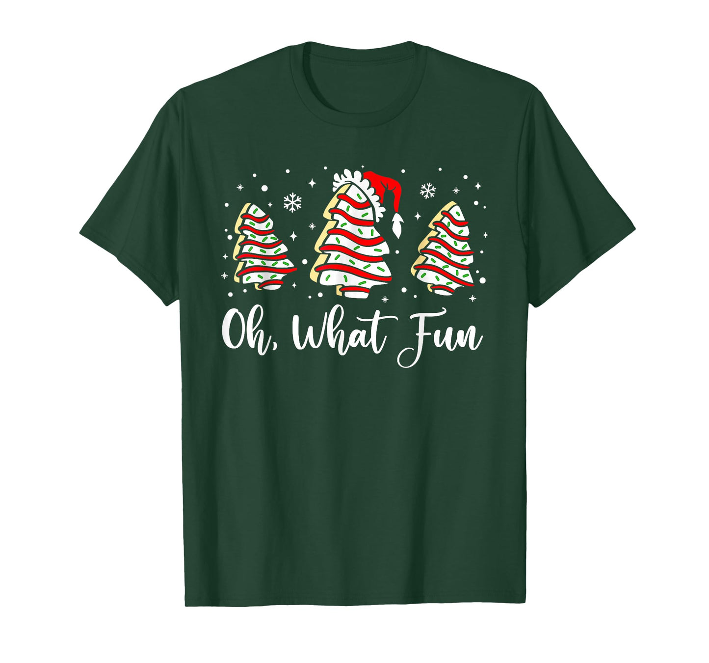 Oh What Fun Christmas Tree Cakes Debbie Becky Jen Cake T-Shirt