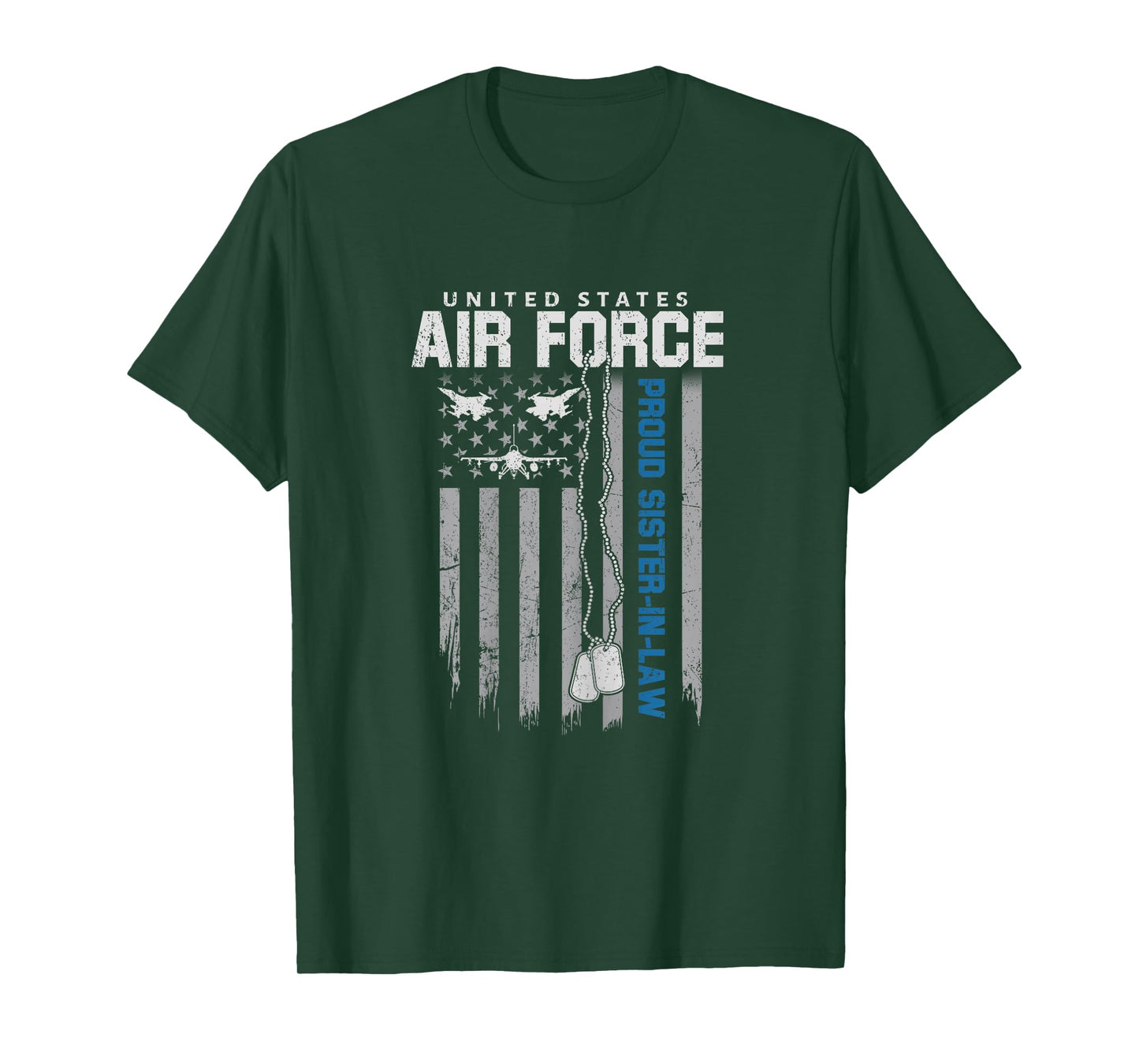 US Air Force Proud Sister-in-Law Flag USAF Family Matching T-Shirt