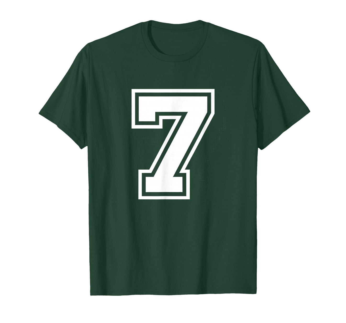 Matching Varsity 7 Number Seven Team Sports Graphic Design T-Shirt