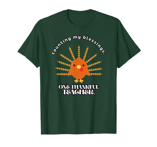 Counting My Blessings Montessori Teacher Shirt T-Shirt