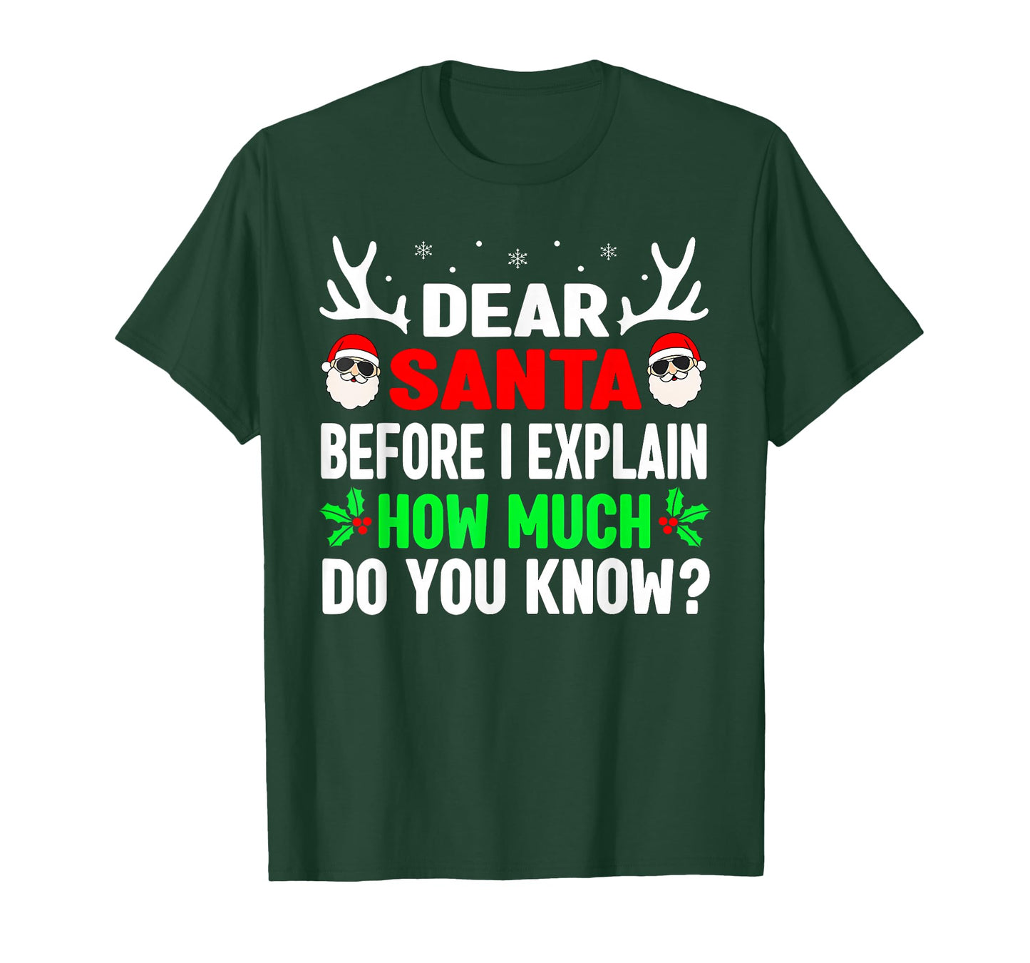 Dear Santa I Can Explain Funny Christmas Shirts Kids Adults T-Shirt
