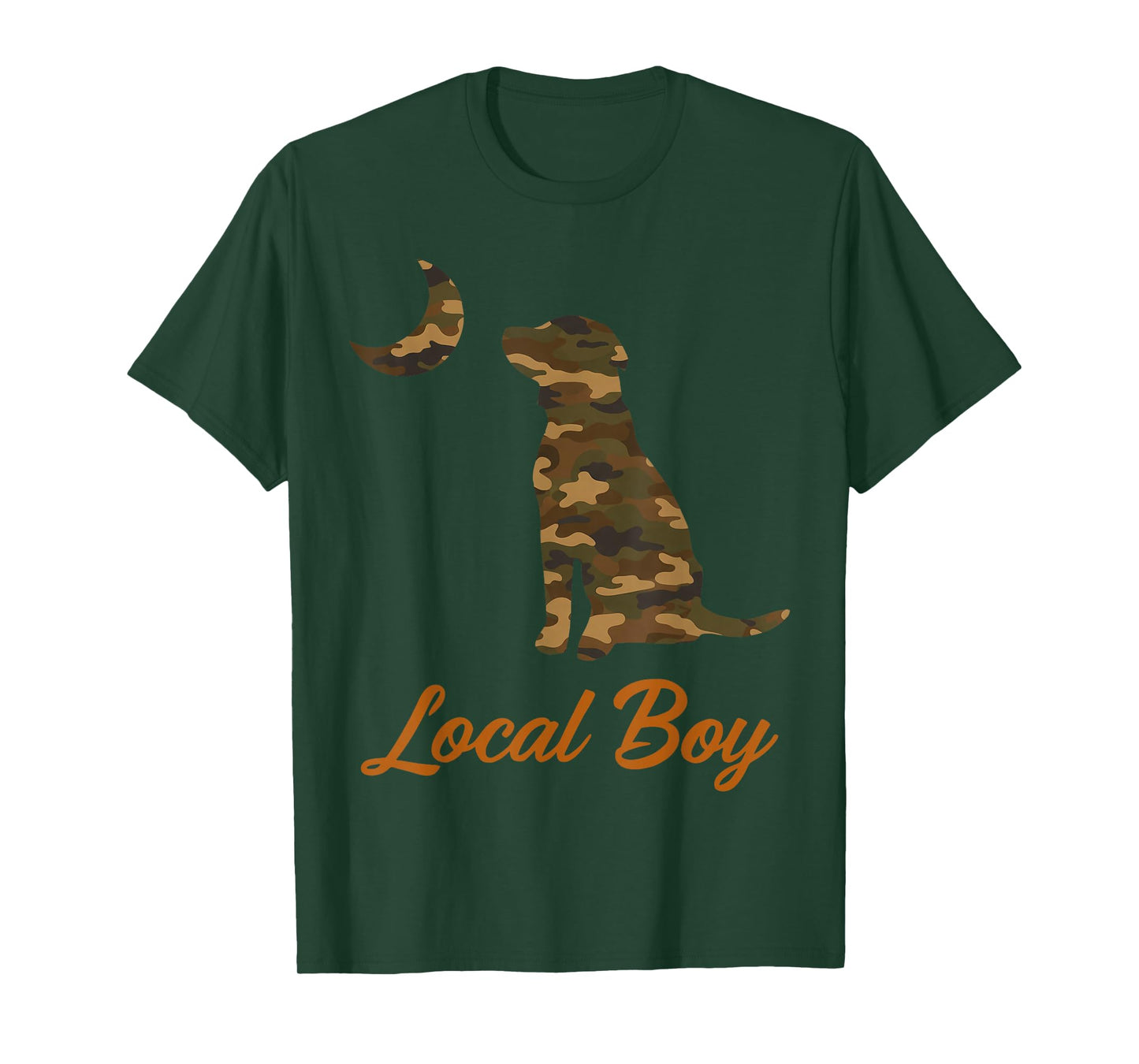 Black Lab Dog Local Southern Boy Camo Duck Hunting Youth Men T-Shirt