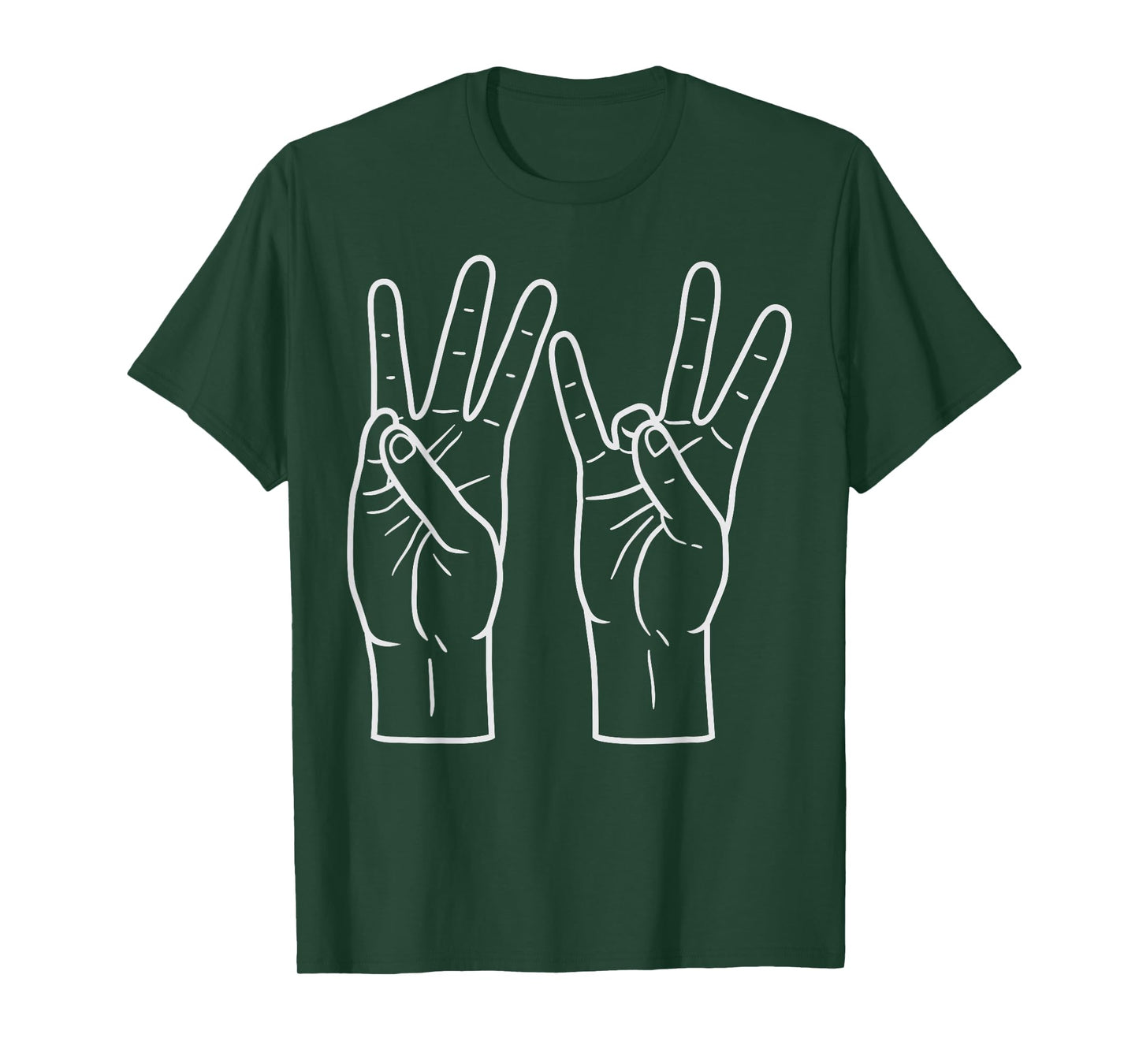 Six Seven Hand Sign ASL Sign Language Funny Alpha Kid Meme T-Shirt
