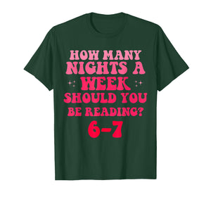 How Many Nights Reading 67 Funny Meme Six Seven Teacher 6 7 T-Shirt