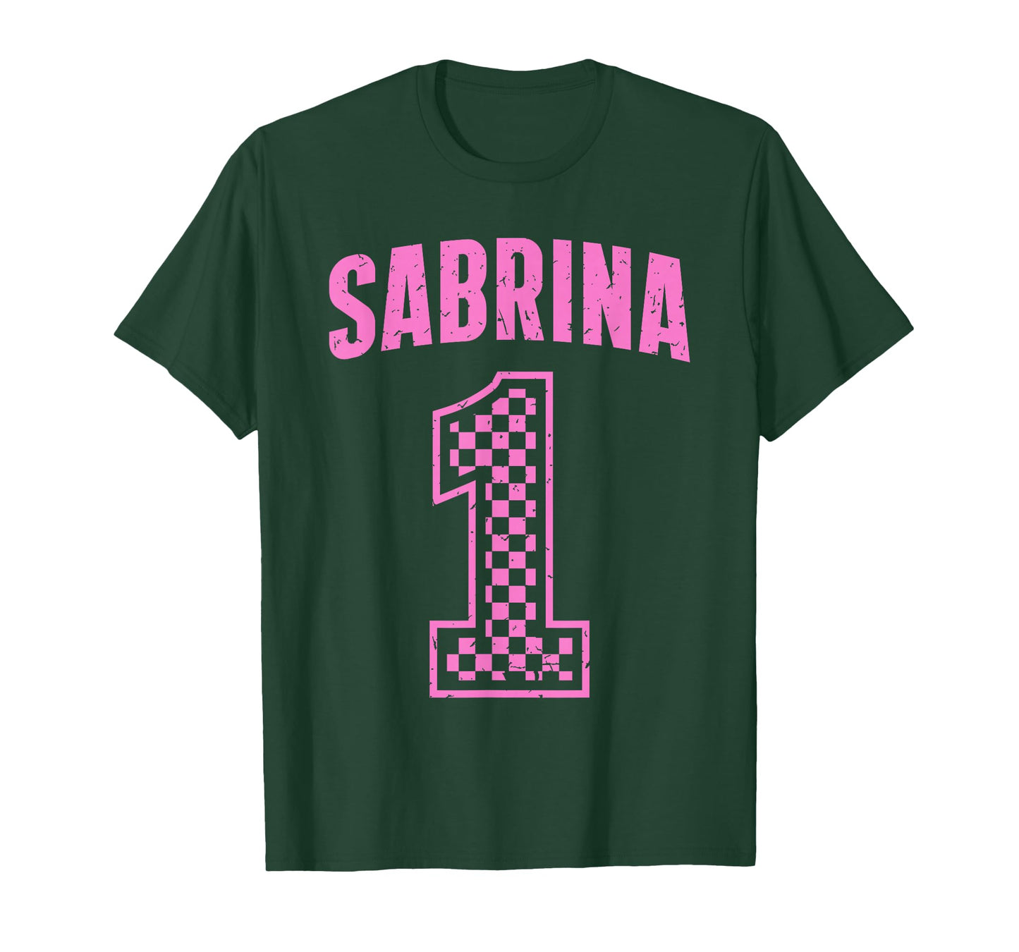 Vintage Sabrina Supporter Number 1 Checkered Greatest Fan T-Shirt