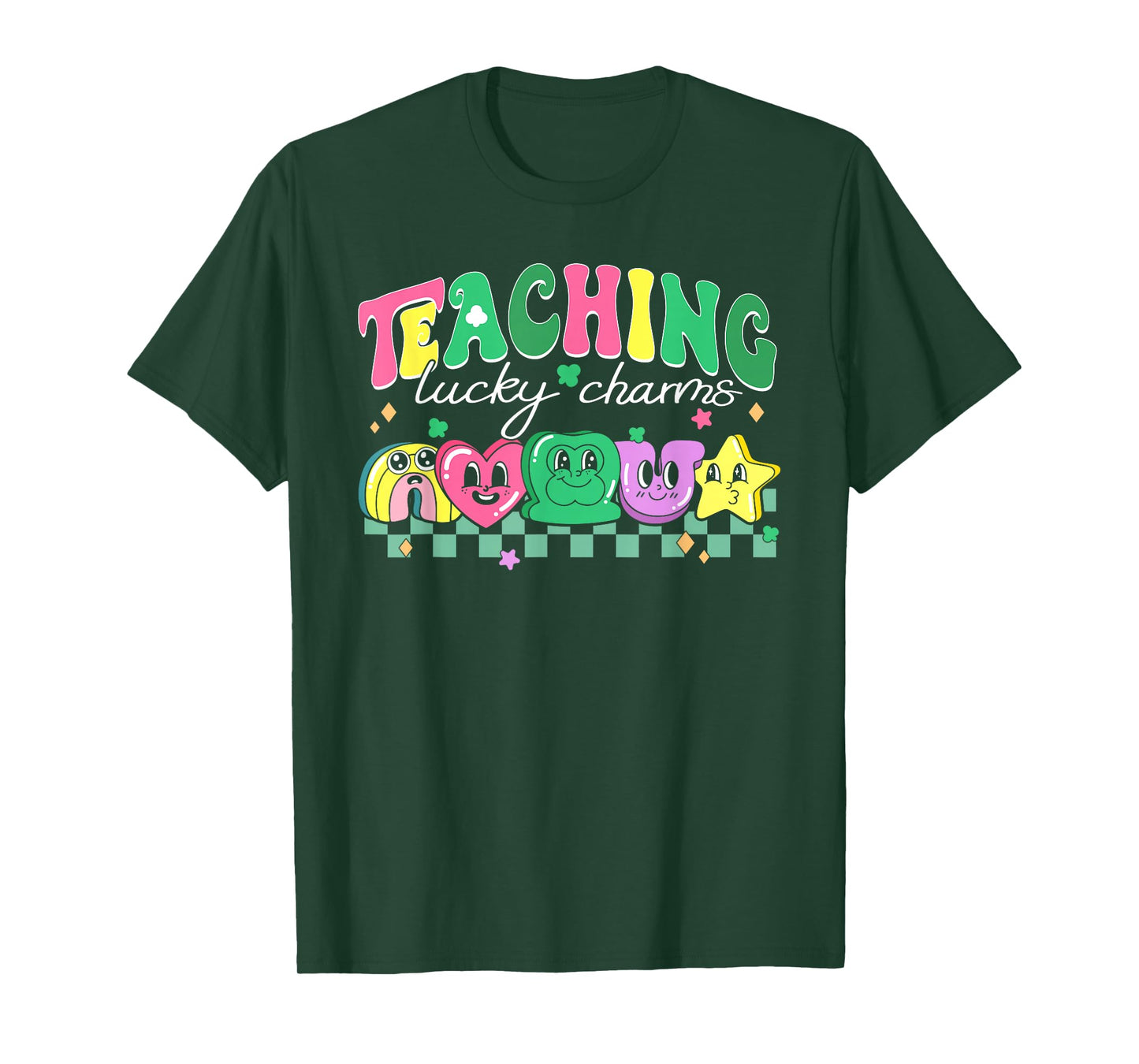 St Patricks Day Teacher Teaching My Lucky Charm Womens Mens T-Shirt