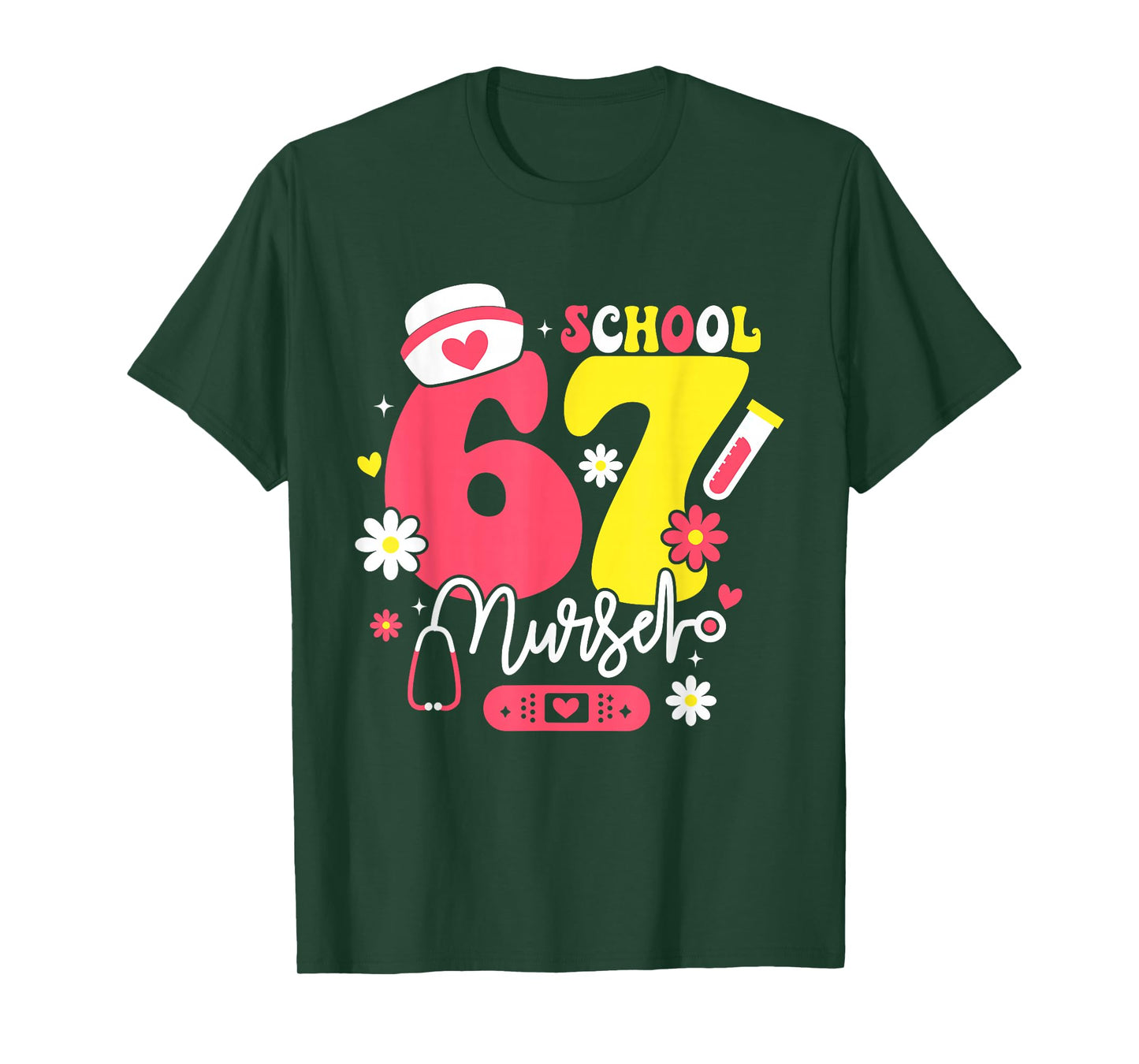 67 Meme Funny School Nurse Nursing Six Seven T-Shirt
