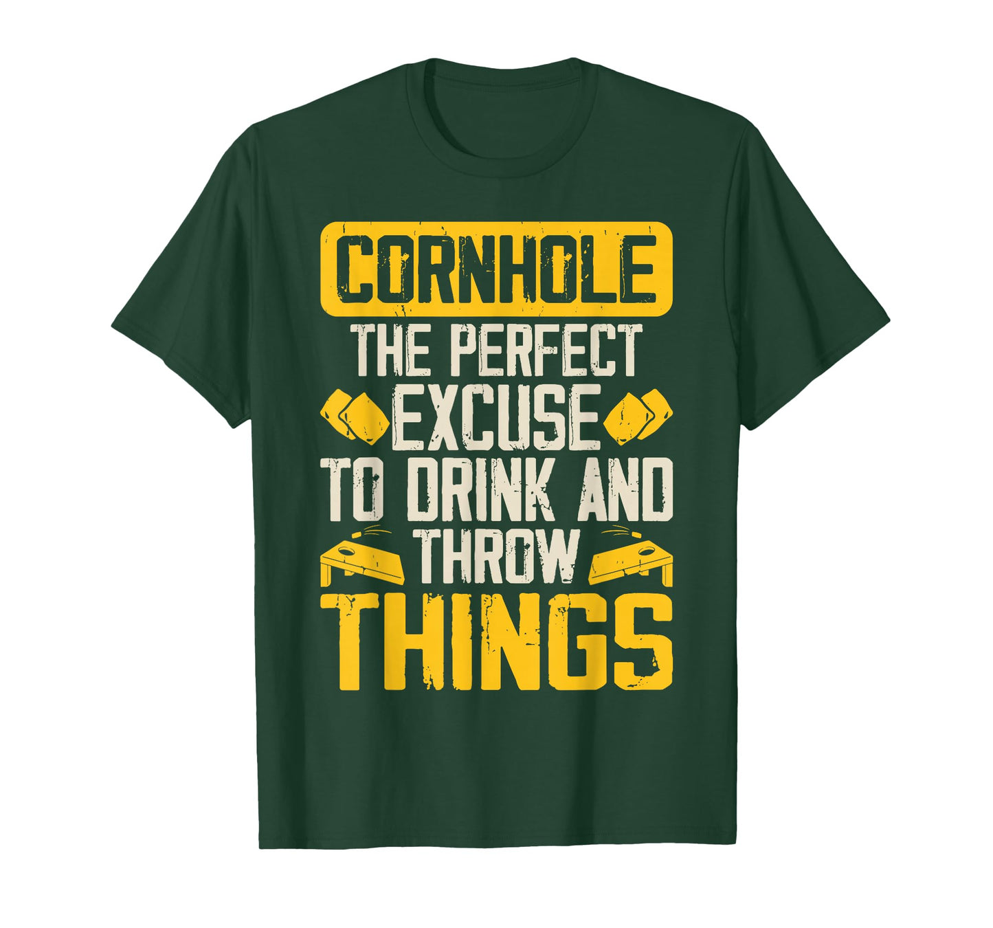 Cornhole Art for Men Women Corn Hole Players Funny Cornhole T-Shirt