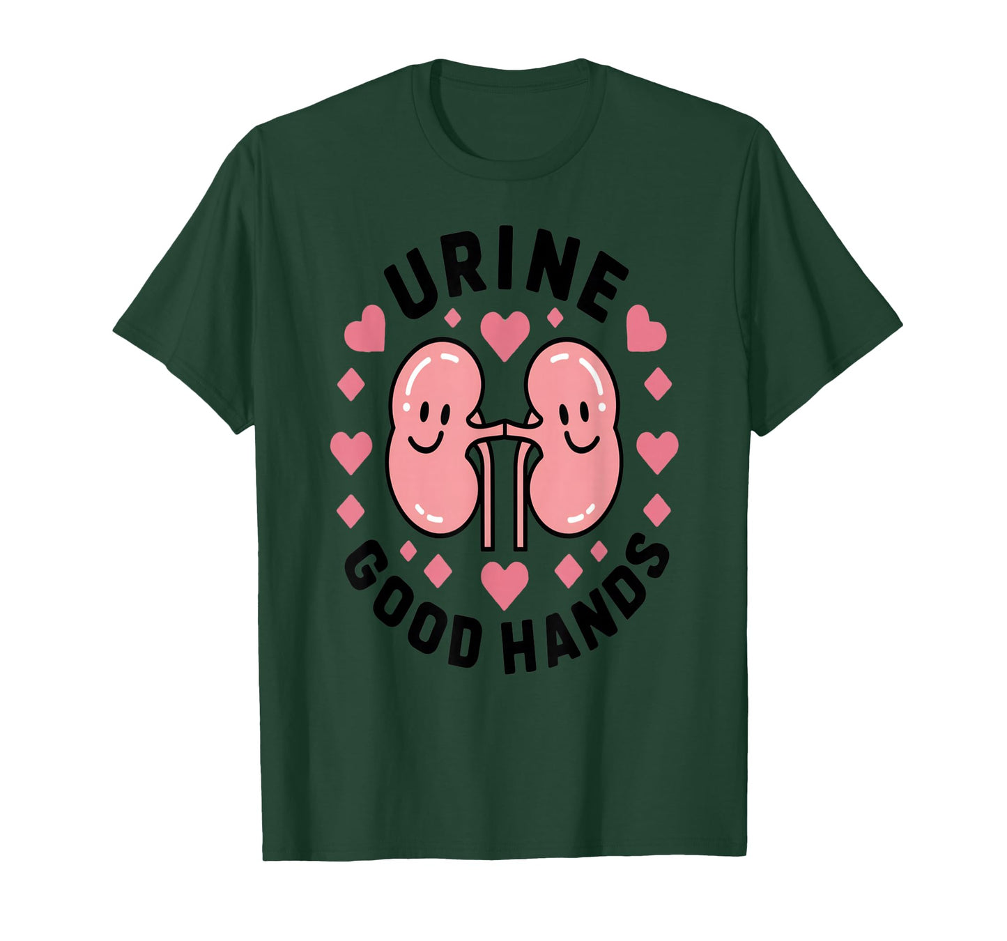 Urine Good Hands Kidney Pun Cute Cartoon Humor T-Shirt
