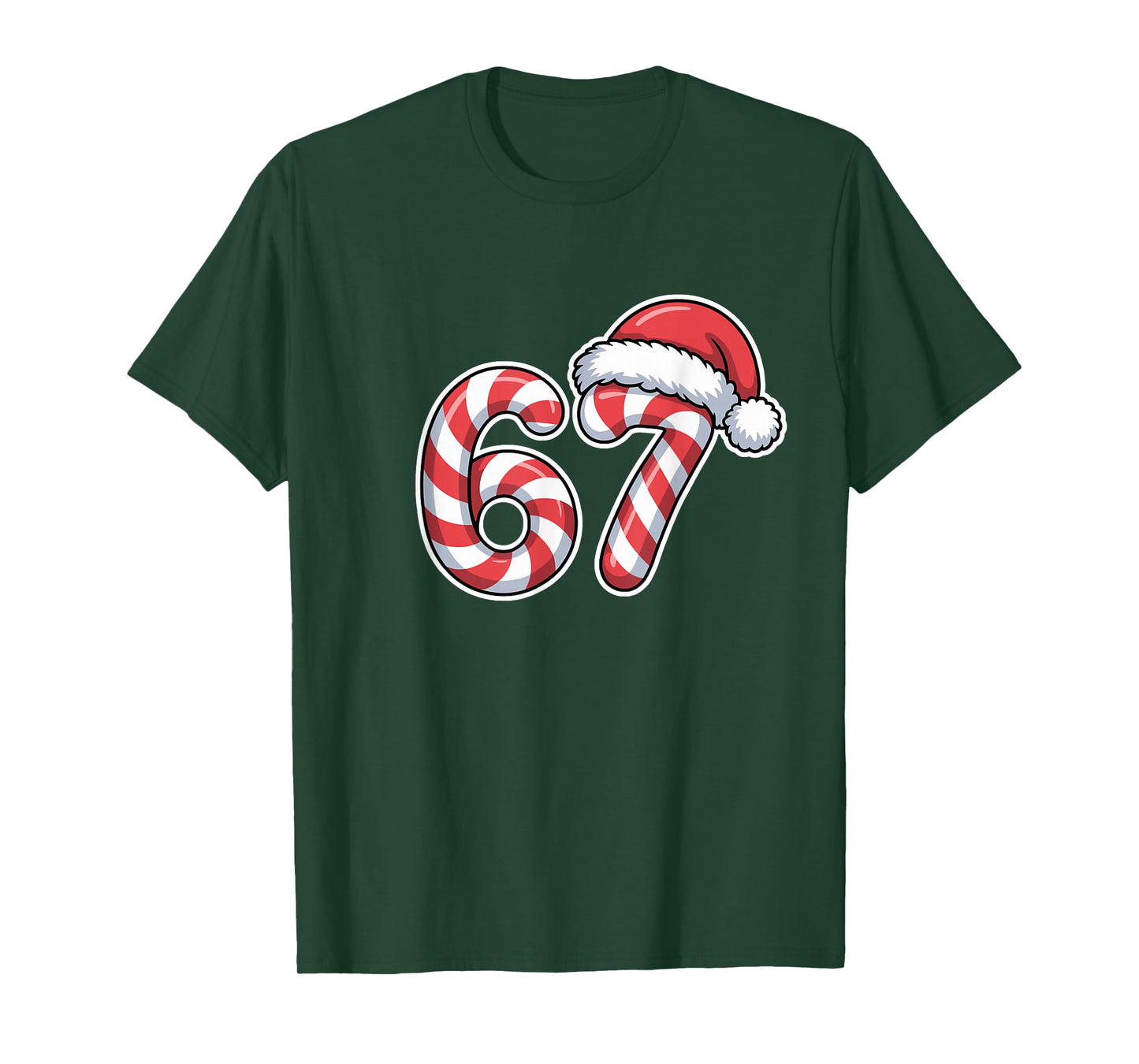 Melting Candy Cane 6 7 Ice Drip Meme 6 7 Costume Couple T-Shirt