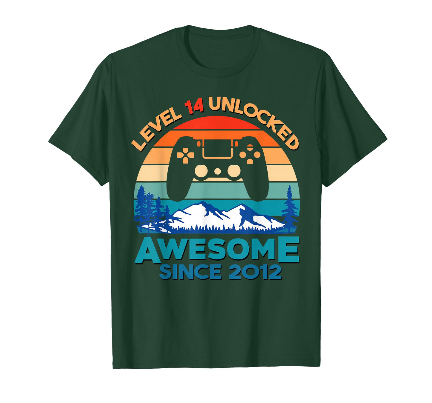 Level 14 Unlocked 14th Birthday Boy Game Turning 14 Year Old T-Shirt