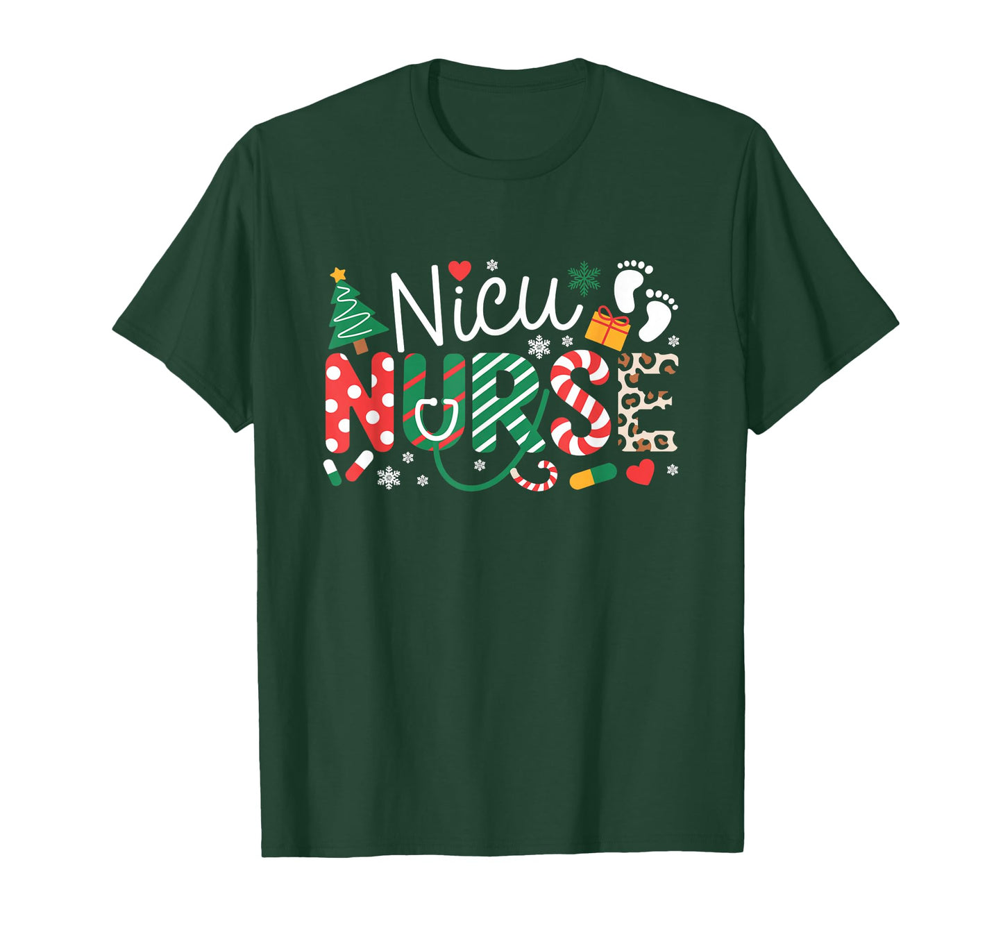 NICU Nurse Christmas Neonatal ICU Nursing Xmas Party T-Shirt
