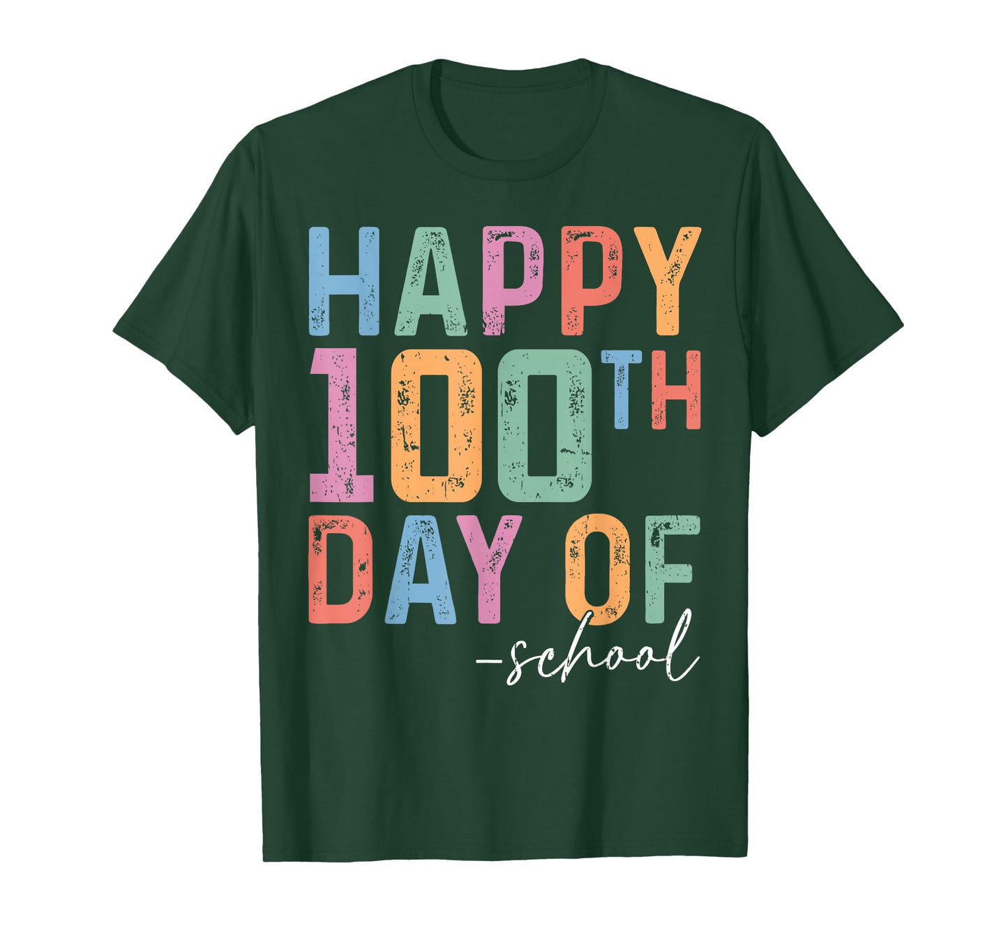 Retro Happy 100th Day of School Shirts Teacher Kids Student T-Shirt