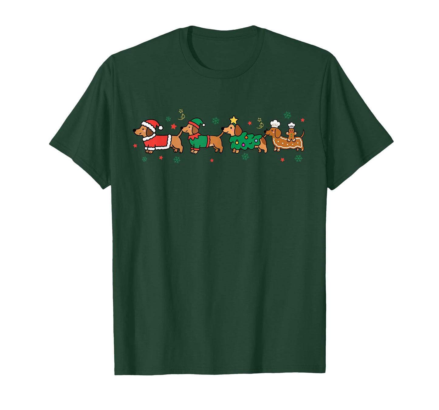 Christmas Dachshund Dog Mom Xmas Wiener Family Matching T-Shirt