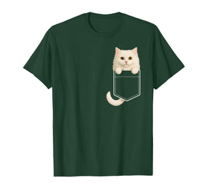 Funny Fluffy White Cat Feline Lover for Women Men Adult Kids T-Shirt