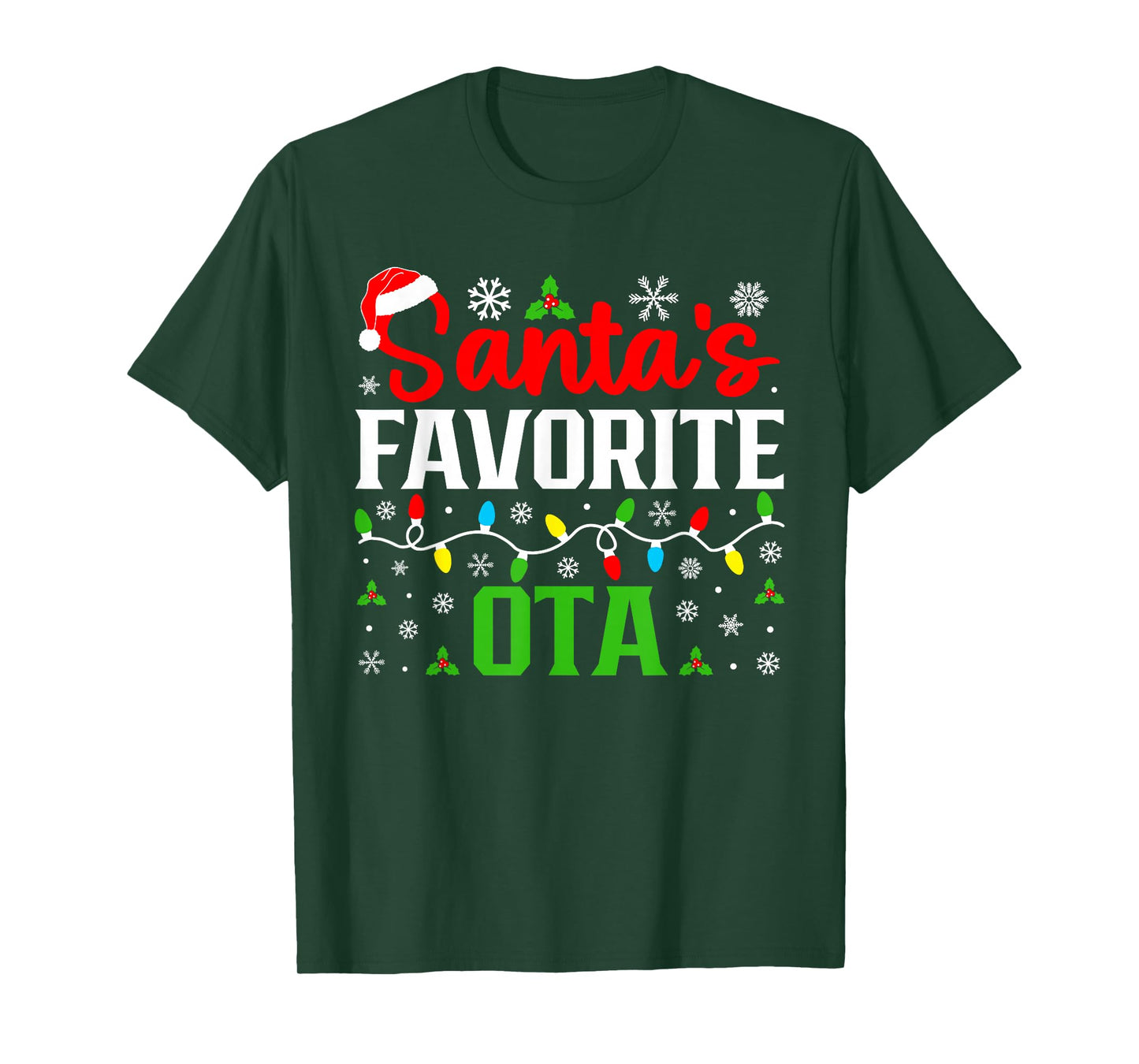 Santas Favorite OTA Christmas Occupational Therapy Assistant T-Shirt