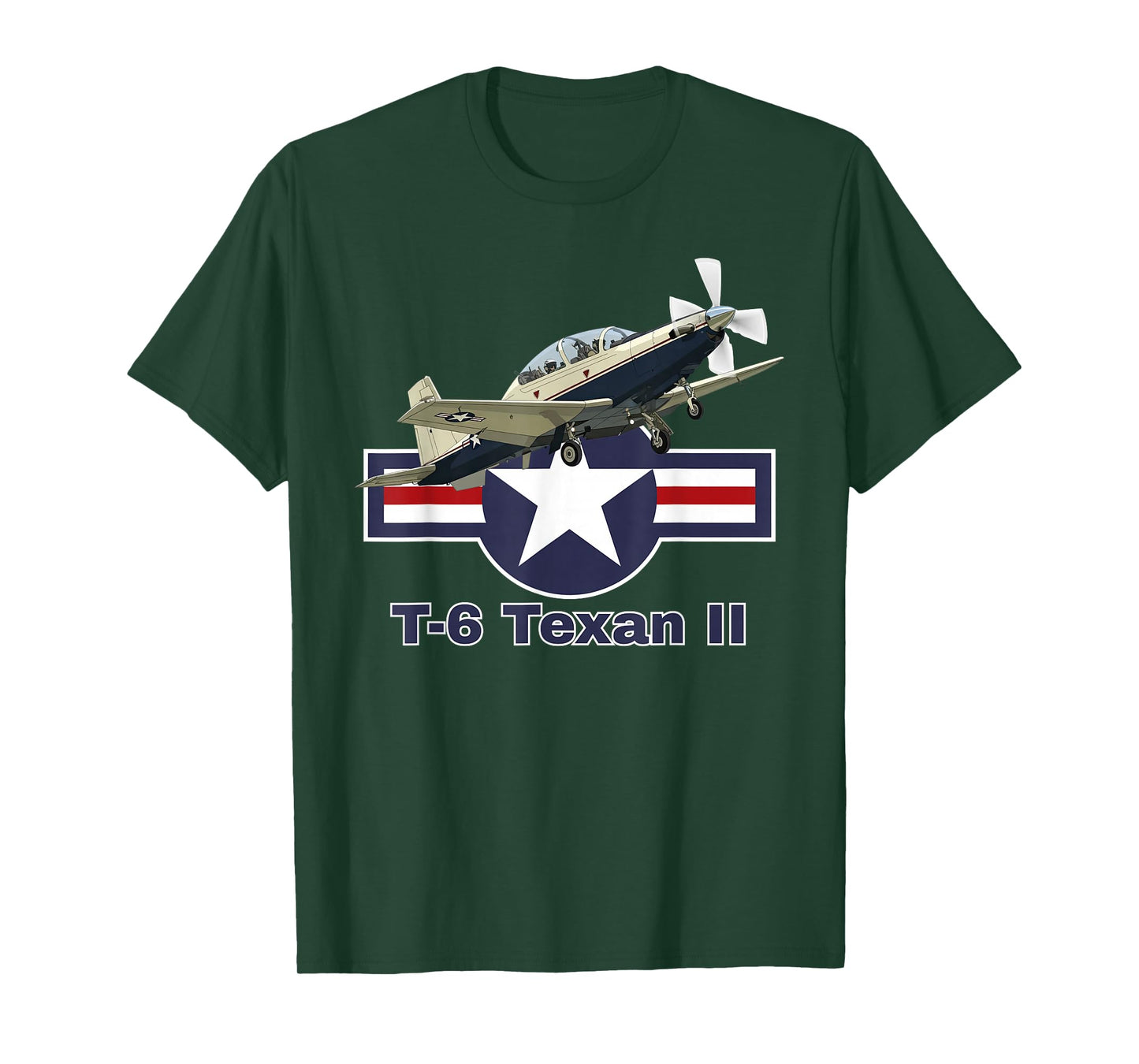 United States Military T-6 Texan II with Vintage Roundel T-Shirt