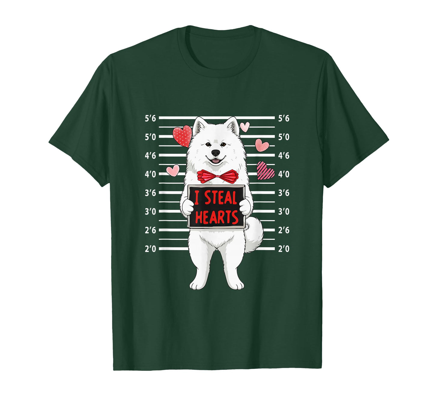 I Steal Cute Hearts Valentine's Day Samoyed Lover Owner T-Shirt