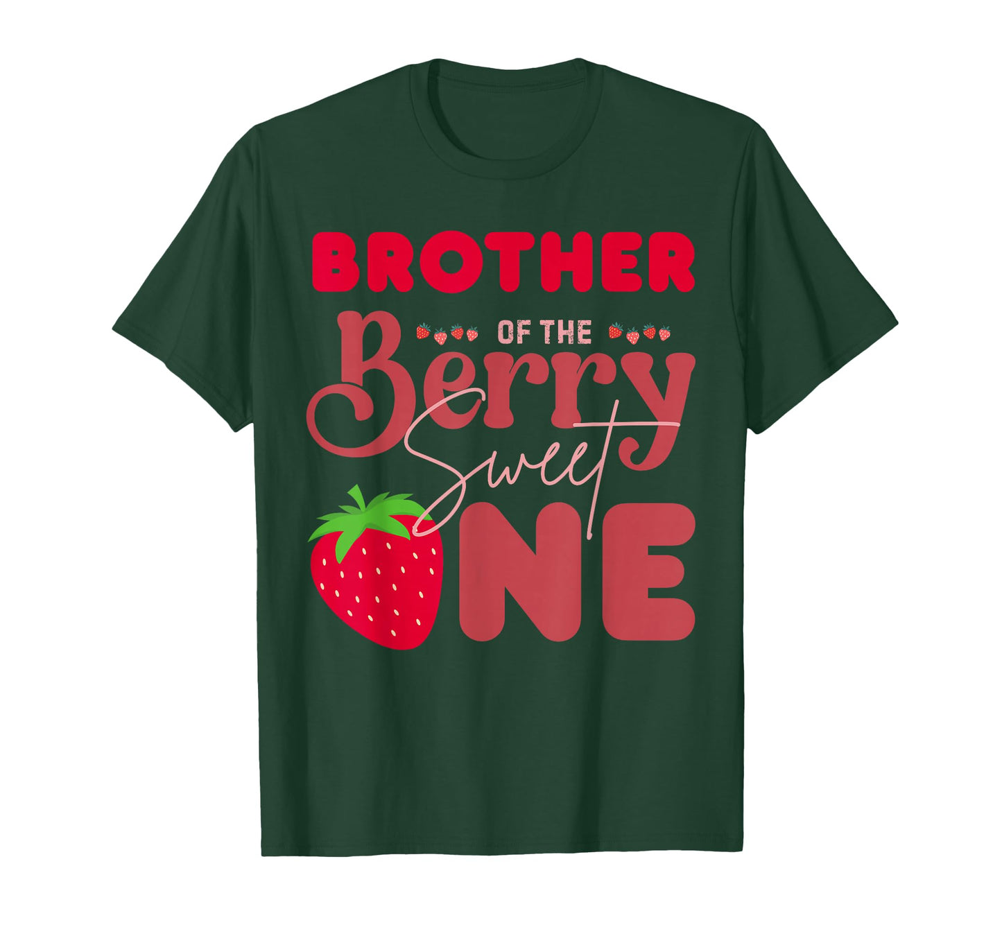 Brother of The Berry Sweet One 1st Birthday Strawberry T-Shirt