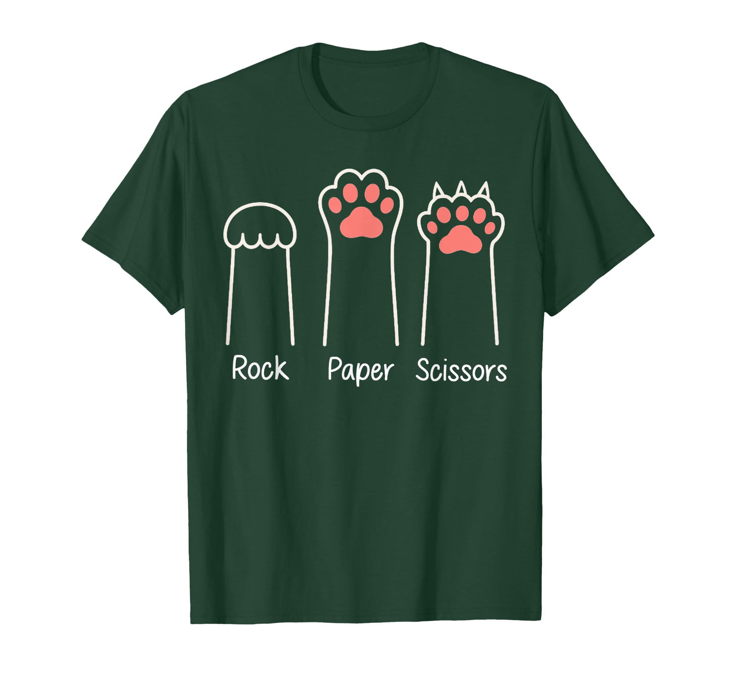 Rock Paper Scissors Hand Game Meme Animal Paw Introvert Cat T-Shirt