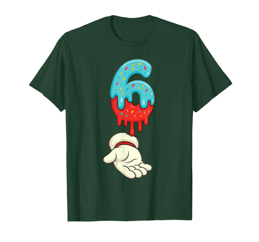Matching Six Seven 6 7 Christmas Ice Cream Drip Xmas Santa T-Shirt