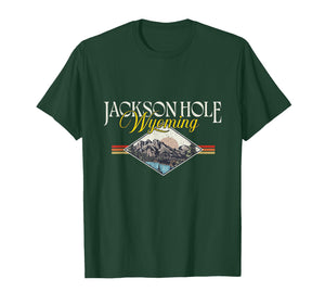 Jackson Hole Wyoming Grand Teton Mountains Vintage Retro T-Shirt