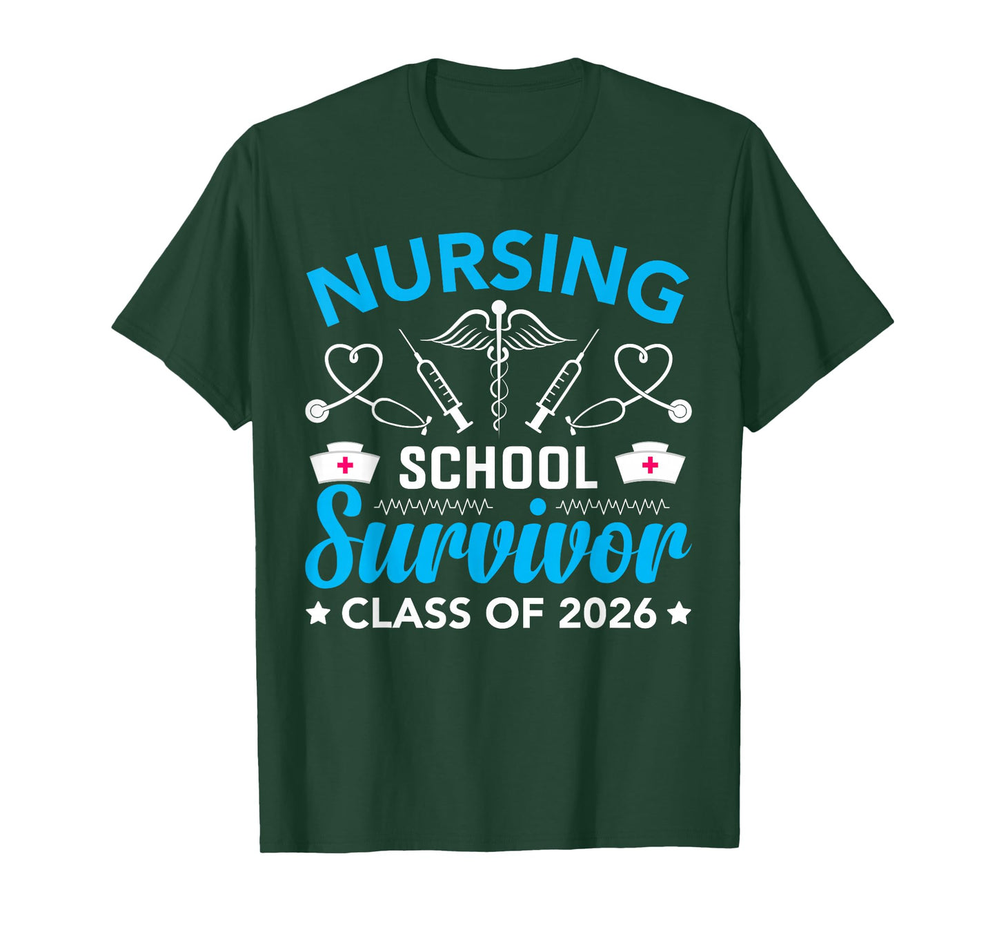 Nursing School Survivor 2026 Nurse Graduate Graduation RN ER T-Shirt