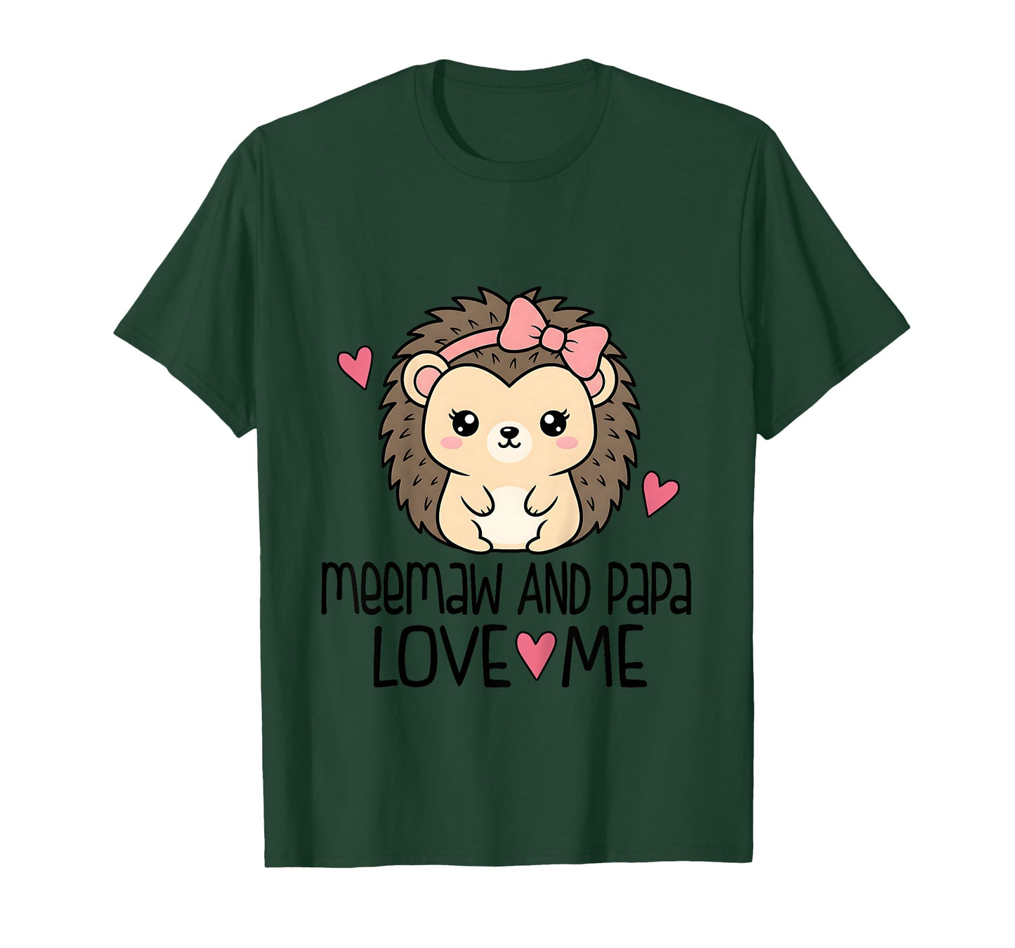 Meemaw and Papa Love Me Grandchild Hedgehog T-Shirt