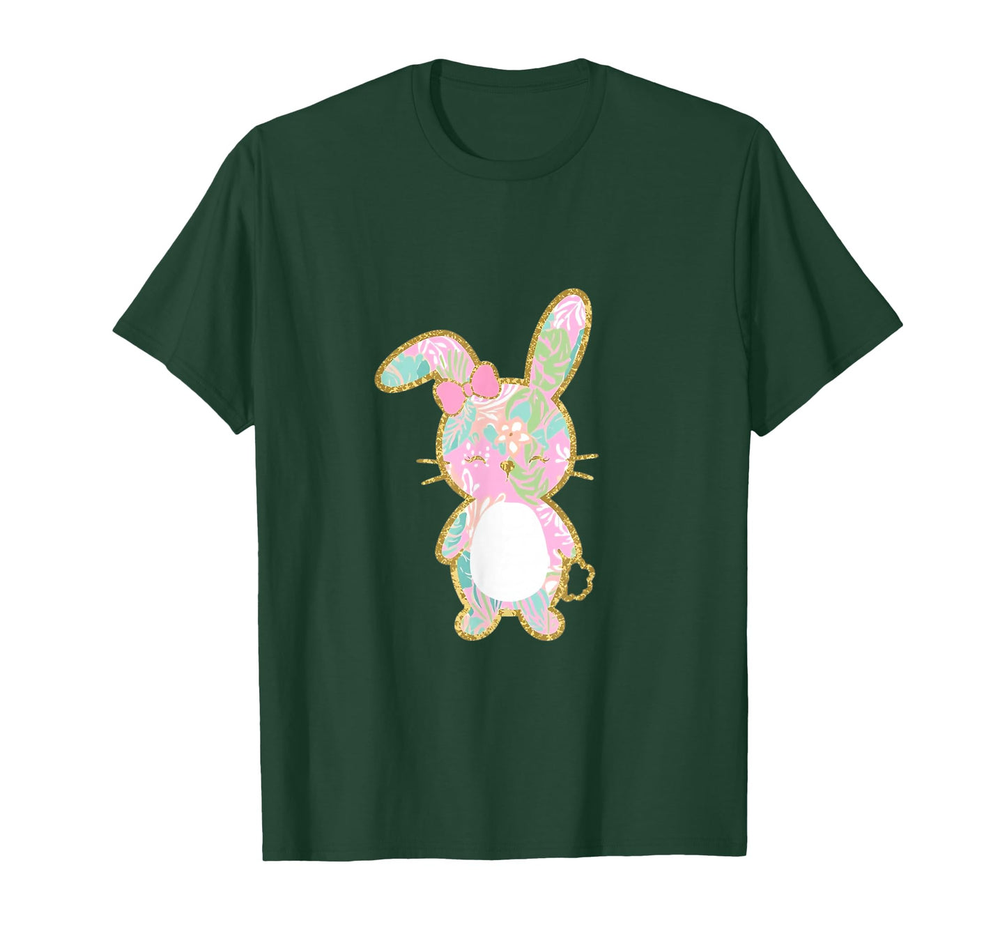 Preppy Bunny Pastel Palm Beach Easter Aesthetic T-Shirt