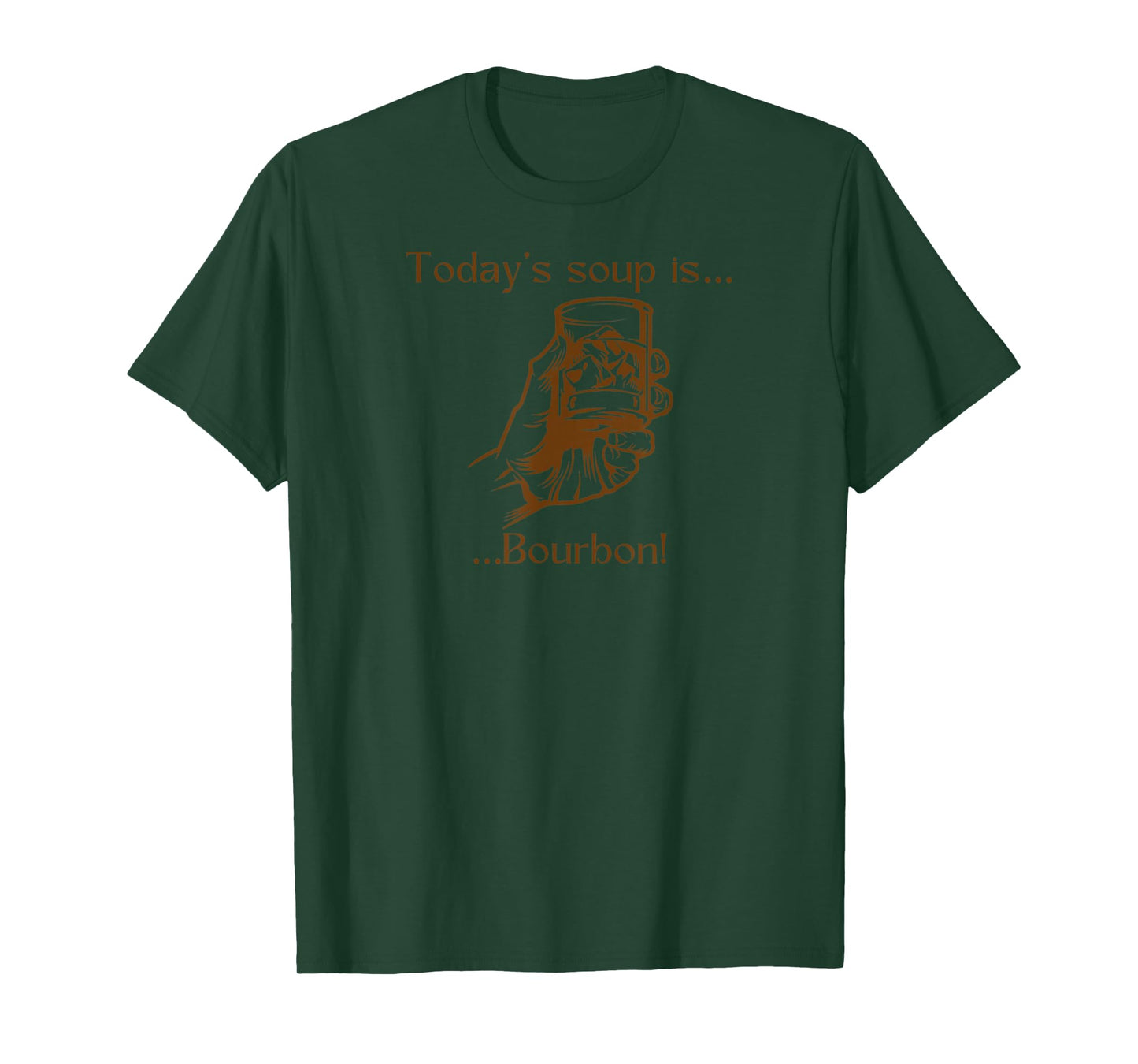 Today's Soup is Bourbon Funny Lover Bourbon Glass Vintage T-Shirt