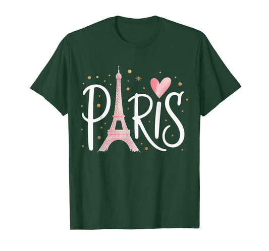 Eiffel Tower Paris Girls Guys Travel Holiday France Souvenir T-Shirt